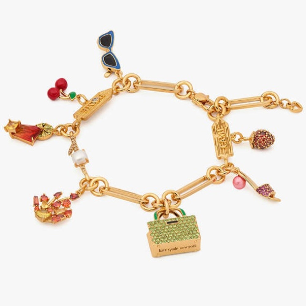🍒 NWT Kate Spade Sweet Treasures Charm Bracelet 🍹
